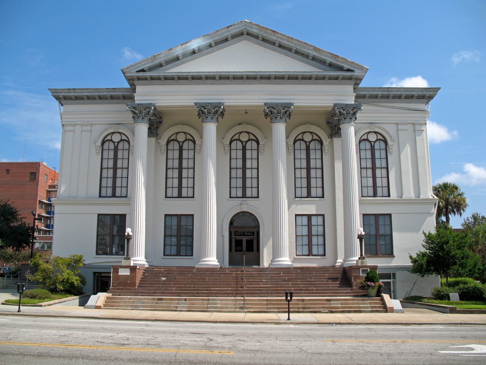 Wilmington City Hall and Thalian Hall, photographed in downtown Wilmington, North Carolina