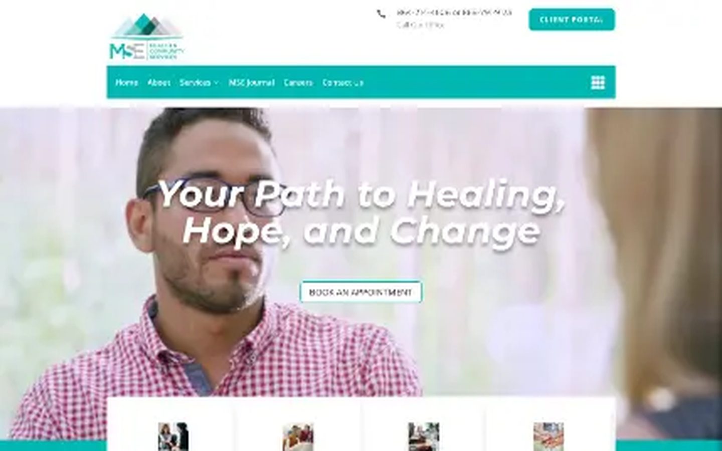 Homepage of the MSE Health & Community Services website