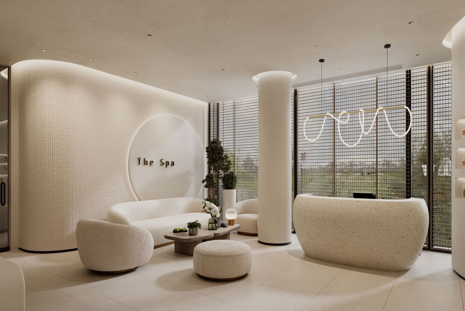 An elegant medspa lobby